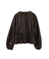 eco leather pleats jacket