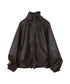 eco leather tuck blouson