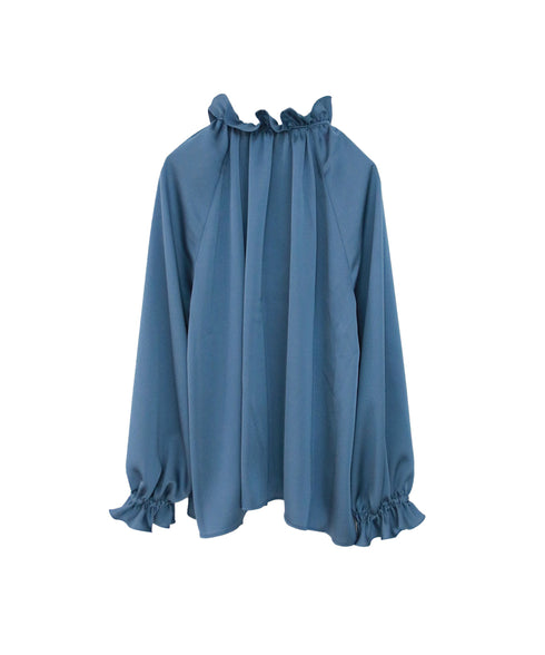 frill jabot blouse