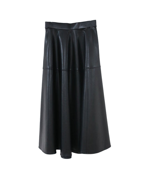 soft eco-leather circular skirt