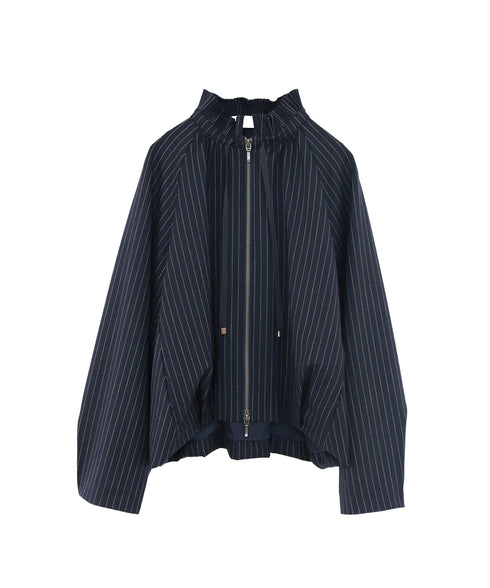 warm pinstripe blouson