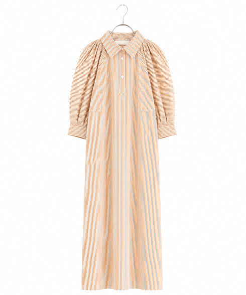 modern strip volume sleeve dress