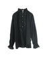 Sheer jabot lace blouse