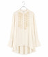 <8/28発売>【SOI-MeME】crystal pleats satin shirt