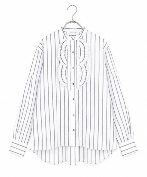 【SOI-MeME】pleats jabot modern sleeve blouse