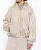 soft eco-leather padded midi blouson