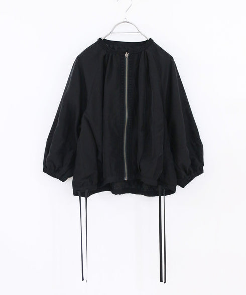 reversible sheer lace blouson