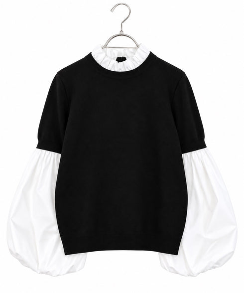 【先行予約1000ポイントプレゼント】14G wool 2way sleeve top