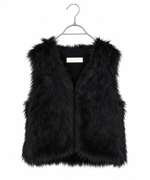 10/16発売予定 2way shaggy knit vest