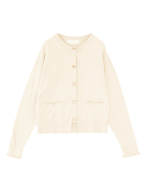 cotton cashmere bijou cardigan