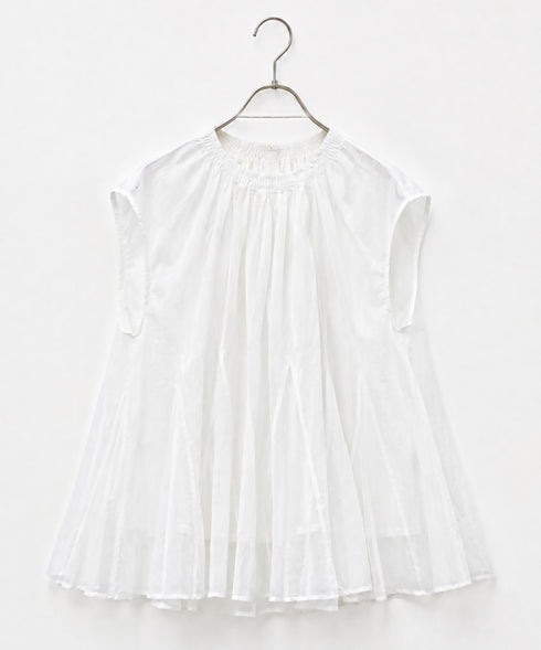 sheer starched cotton godet blouse