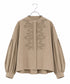 10/16発売予定【SOI-MeME】diamond tuck embroidery modern blouse