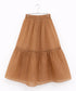 sheer starched cotton lace tiered skirt