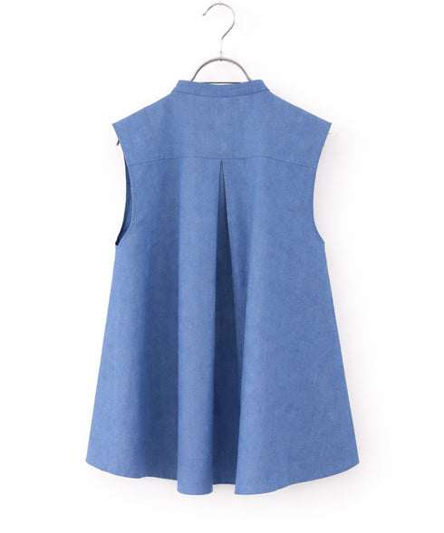 modern tuck frill flare blouse