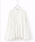 【SOI-MeME】code embroidery diamond tuck blouse