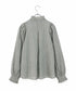 sheer velour volume sleeve blouse