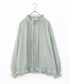 pleats sheer dolman blouson