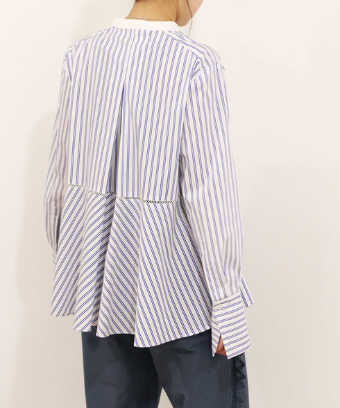 pin tuck bosom embroidery blouse