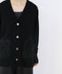 【SOI-MeME】sheer fringe high gauge cardigan