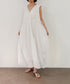 sheer check 2way gathered dress