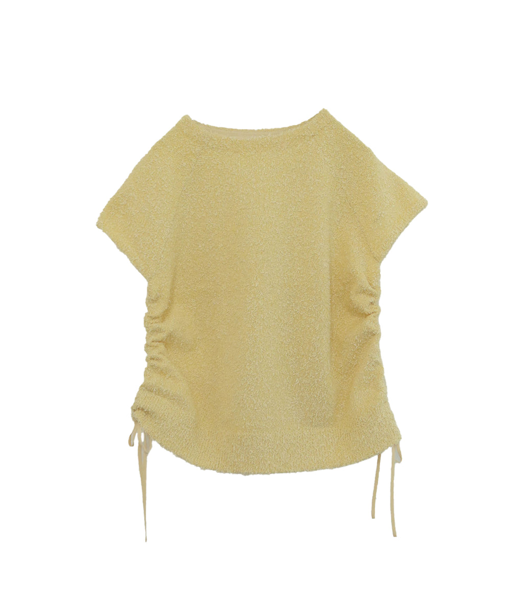 tシャツ ツイードニットサイドギャザープルオーバー レディース tweed knit side gather pullover – MARILYN MOON OFFICIAL