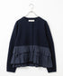【10/23発売予定】layered taffeta knit jacket
