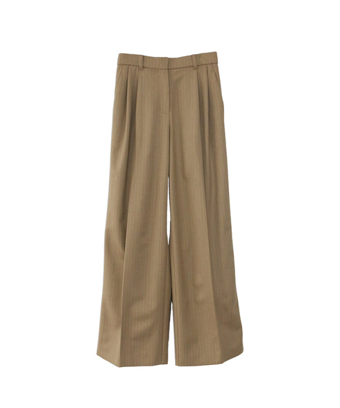warm pinstripe suspender pants