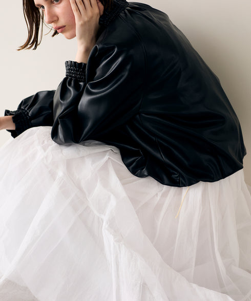 soft eco-leather blouson