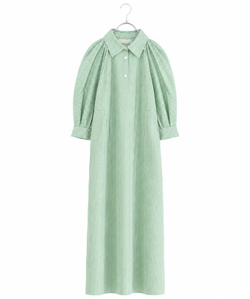 modern strip volume sleeve dress