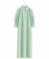 modern strip volume sleeve dress