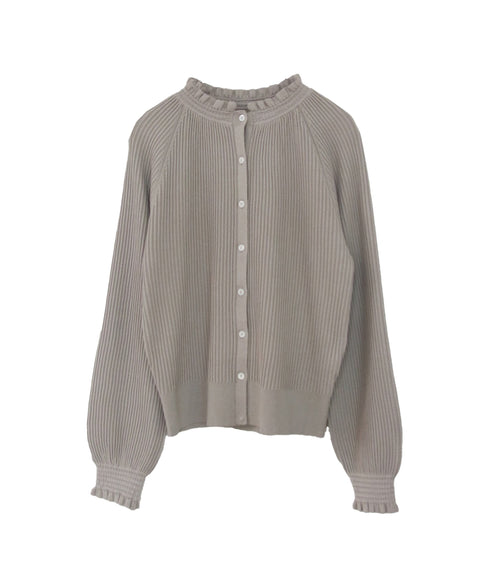 rayon nylon ripple 2way cardigan