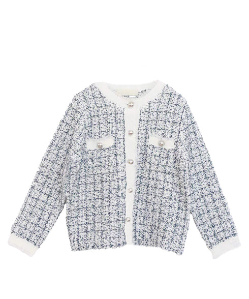 【予約】tweed knit fringe jacket