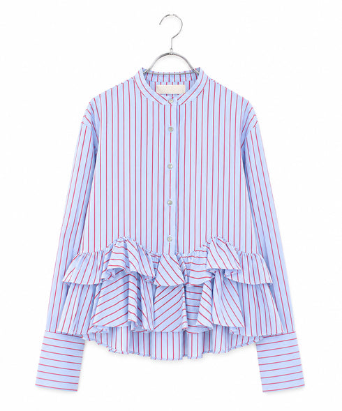 <9/4発売>spiral ruffle modern blouse
