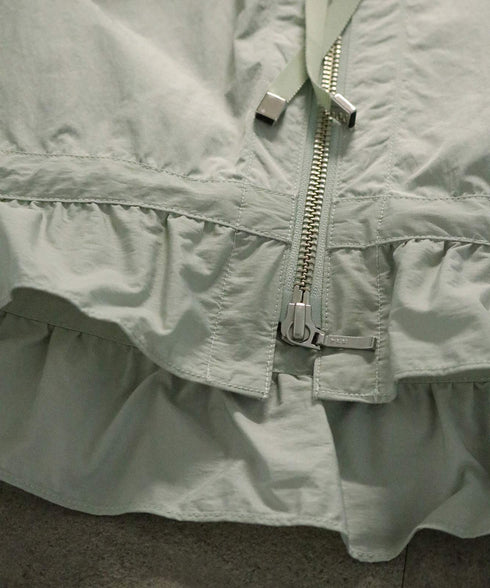 pleats sheer dolman blouson