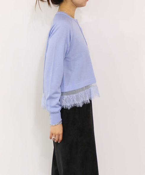 【10/23発売予定】eyelash lace hem A‐line cardigan