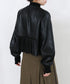 eco leather pleats jacket