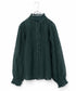 sheer velour volume sleeve blouse