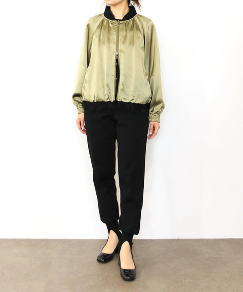 【SOI-MeME】eyelash lace satin reversible blouson