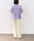 sheer raffle pintuck blouse