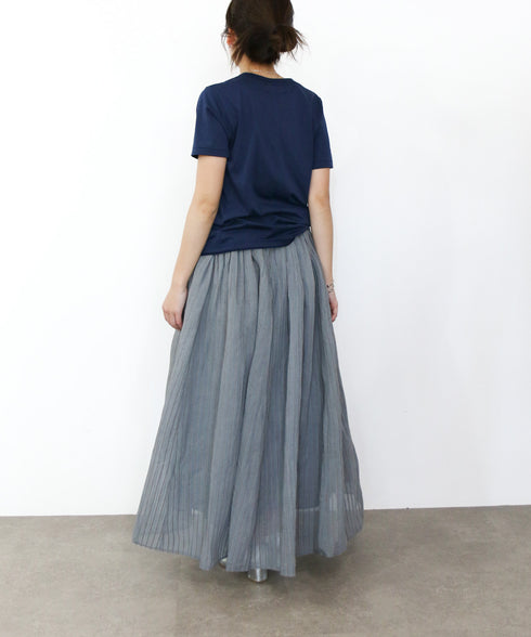 sheer velour flare skirt
