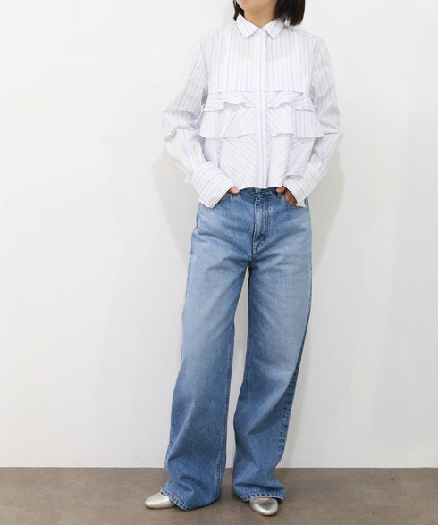 layered raffle blouse