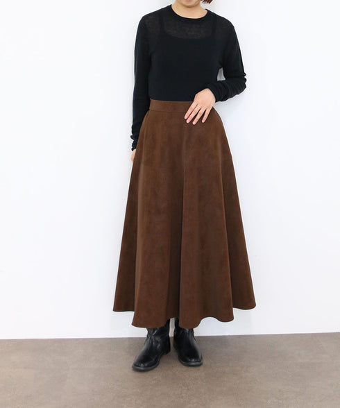 eco-suede circular skirt