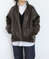 soft eco-leather padded midi blouson