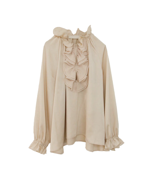 frill jabot blouse
