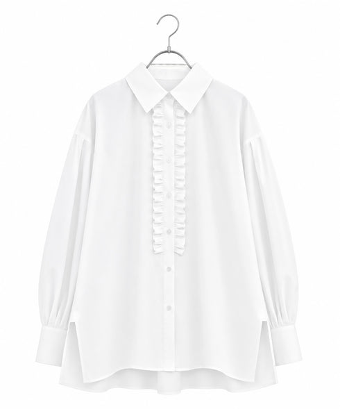 tuck frill modern volume shirt