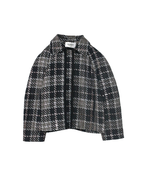 【SOI-MeME】check lame jacquard jacket