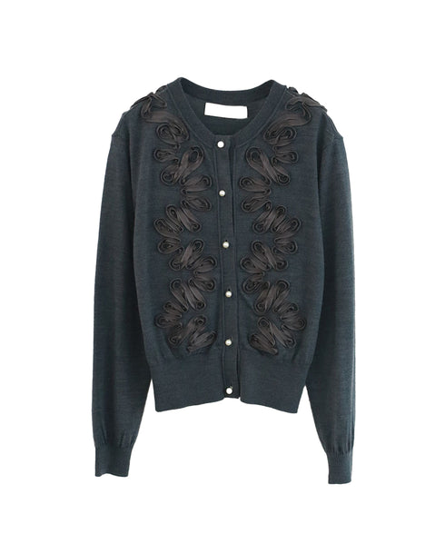 【再入荷】code embroidery cardigan