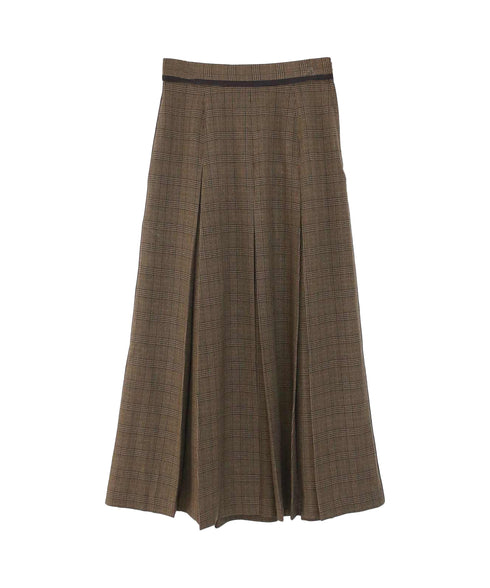 【再入荷】glen check box tuck skirt