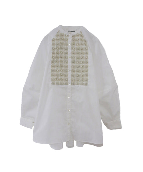 再入荷【SOI-MeME】pearl lame lace blouse