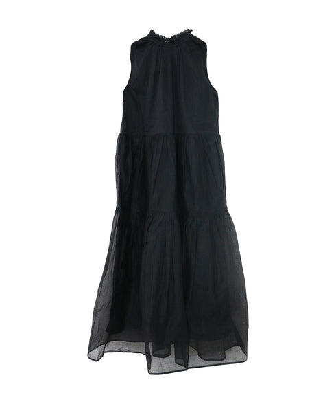 【再入荷】sheer starched cotton gather dress